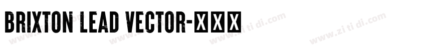 Brixton Lead Vector字体转换